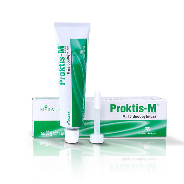 Proktis-M plus, maść na regenerację błony śluzowej kanału odbytu i odbytnicy, tuba 30 g