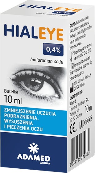 Hialeye 0,4%, krople na uczucie podrażnienia, wysuszenia i pieczenia oczu, butelka 10 ml