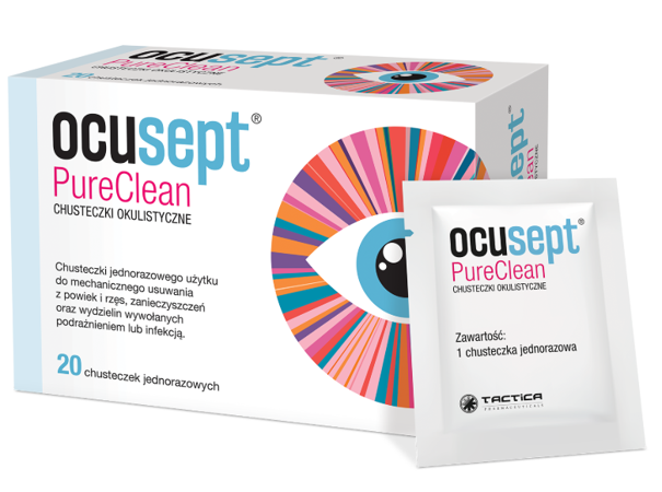 Ocusept PureClean, chusteczki okulistyczne, 20 szt.