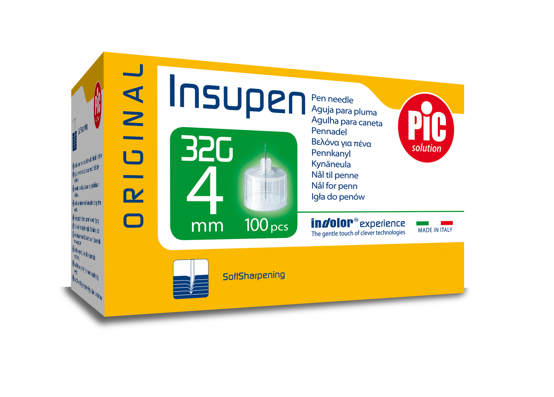 Insupen 32G 4mm igły do penów insulinowych Original, 100 szt.