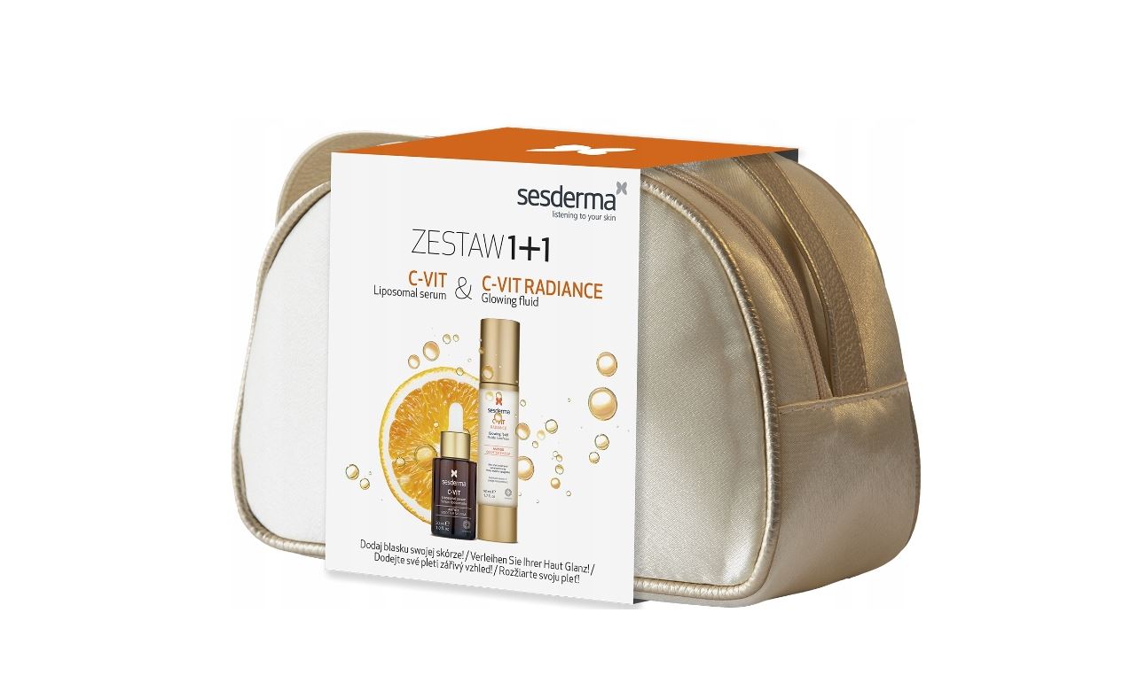 SESDERMA zestaw, C-VIT serum liposomowe 30 ml + krem rozświetlający 50 ml