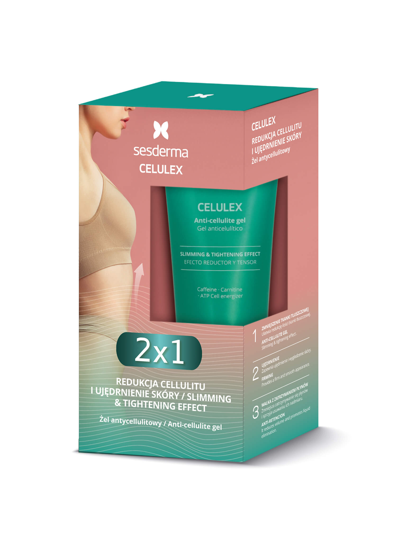 SESDERMA Zestaw, żel antycellulitowy Celulex, 2 x 200 ml