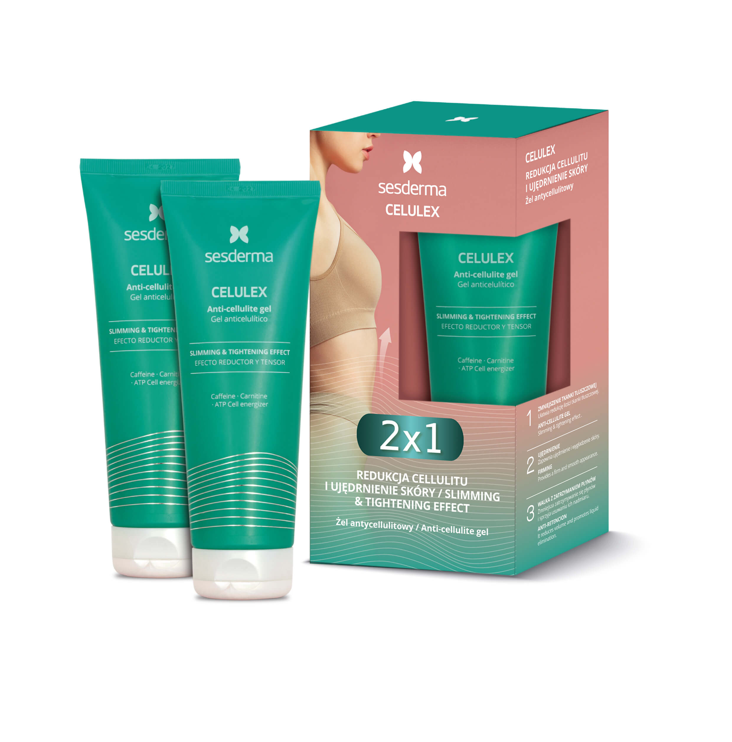 SESDERMA Zestaw, żel antycellulitowy Celulex, 2 x 200 ml