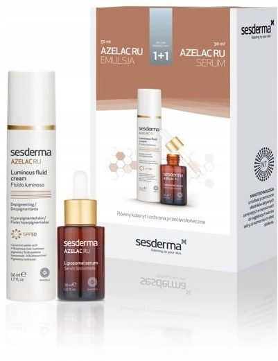 SESDERMA zestaw, AZELAC RU serum 30 ml + emulsja SPF50 50 ml