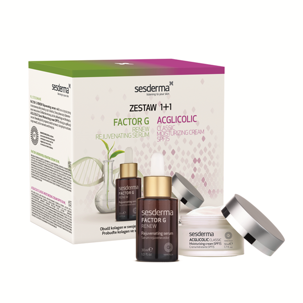 Sesderma Zestaw, krem do twarzy, SPF 15, 50 ml + serum do twarzy, 30 ml