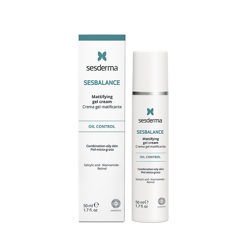 SESDERMA SESBALANCE, żelowy krem matująco-regulujący sebum, 50 ml
