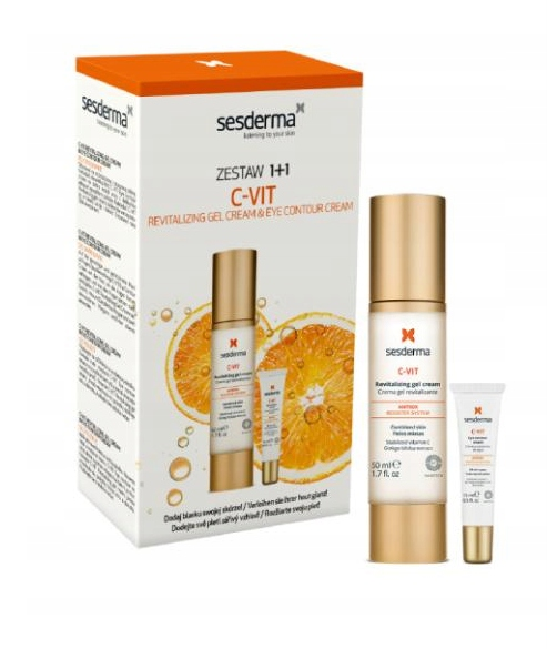 SESDERMA zestaw, C-VITkrem-żel 50 ml + krem pod oczy 15 ml