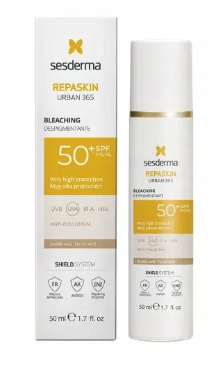 Sesderma Repaskin Urban 365, krem przeciwsłoneczny depigmentacyjny, SPF50+, 50 ml