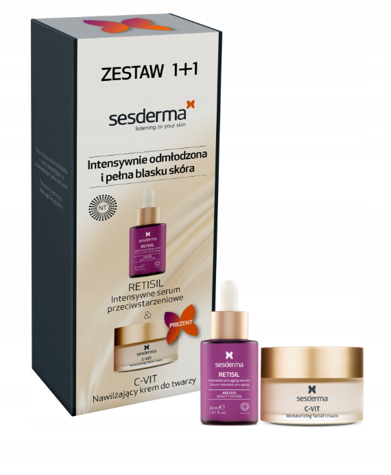 SESDERMA RETISIL + C-VIT, serum, 30 ml + krem, 50 ml