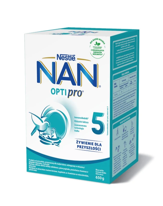 Nan Optipro 5, mleko modyfikowane dla dzieci po 2,5 roku, 650g