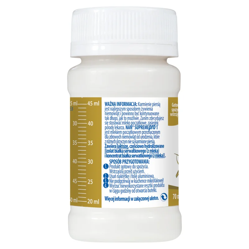 NAN Supreme Pro 1, mleko początkowe, 70 ml