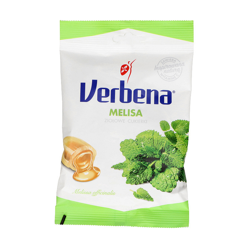 Cukierki Verbena Melisa, cukierki o właściwościach uspokajających, 60 g