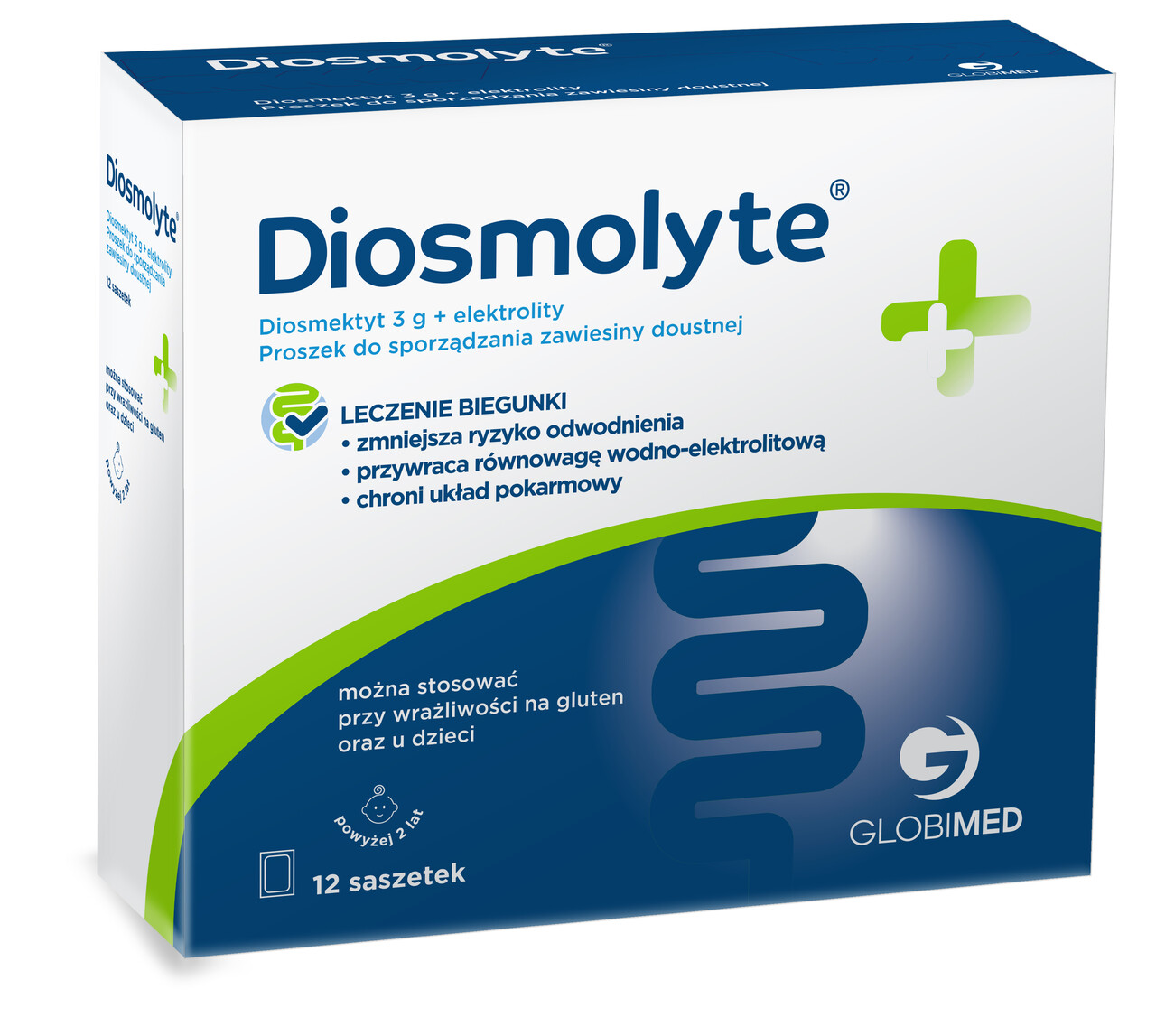 Diosmolyte proszek ze składnikami wspomagającymi leczenie biegunki, 12 szt.