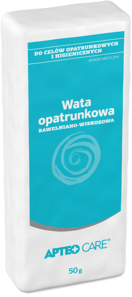 Wata opatrunkowa bawełniano-wiskozowa APTEO CARE do celów higienicznych, 50 g
