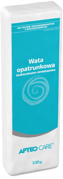 Wata opatrunkowa bawełniano-wiskozowa APTEO CARE do celów higienicznych, 100 g