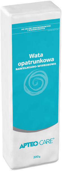 Wata opatrunkowa bawełniano-wiskozowa APTEO CARE do celów higienicznych, 200 g