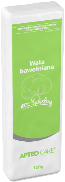 Wata bawełniana APTEO CARE do celów opatrunkowych i higienicznych, 100 g
