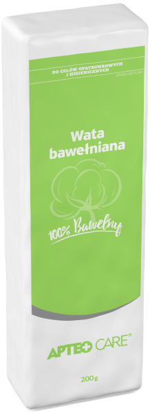 Wata bawełniana APTEO CARE do celów opatrunkowych i higienicznych, 200 g
