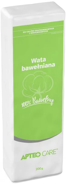 Wata bawełniana APTEO CARE, do celów opatrunkowych i higienicznych, 200 g