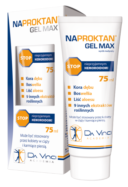 Naproktan Gel Max, żel na hemoroidy, 75 ml