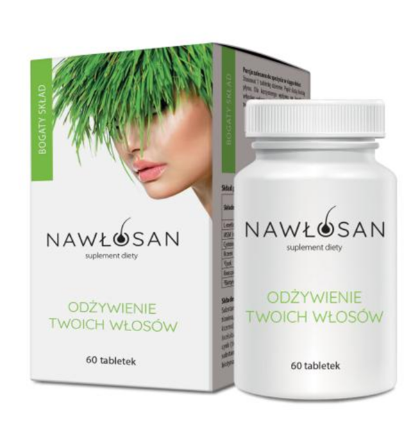 Nawłosan, tabletki ze składnikami wzmacniającymi włosy, 60 szt.