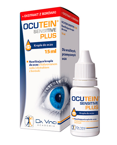 Ocutein Sensitive Plus, nawilżające krople do oczu, 15 ml