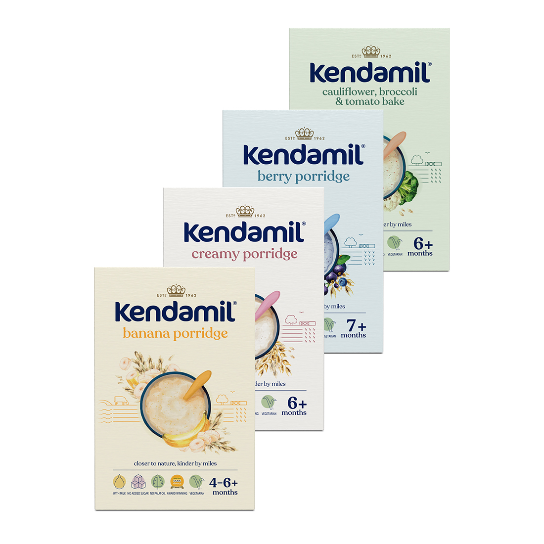 Kendamil, mix kaszek mlecznych 4 szt. x 150 g