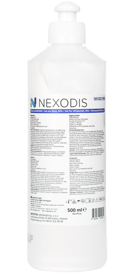 NEXODIS Żel do USG KTG EKG bezbawrny, 500 ml