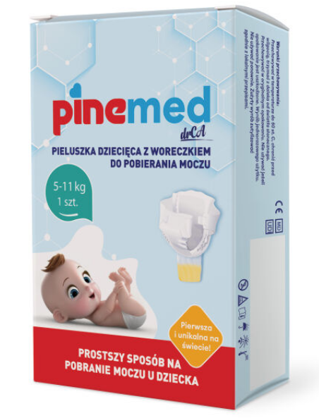 Pinemed pieluszka dziecięca z woreczkiem do pobierania moczu, 5-11 kg, 1 szt.