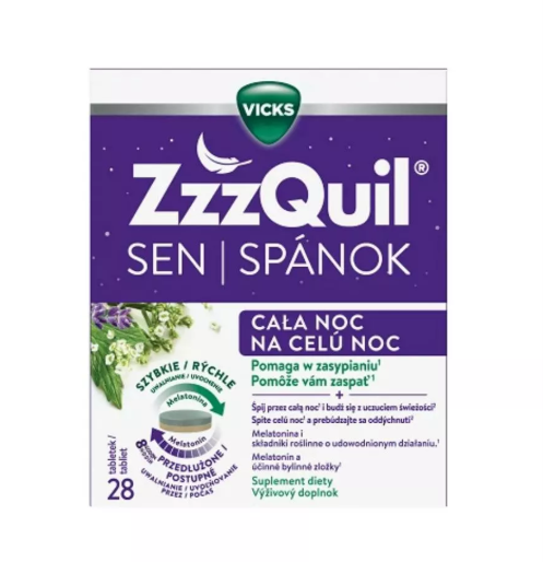 ZzzQuil Sen Cała Noc, 28 tabletek