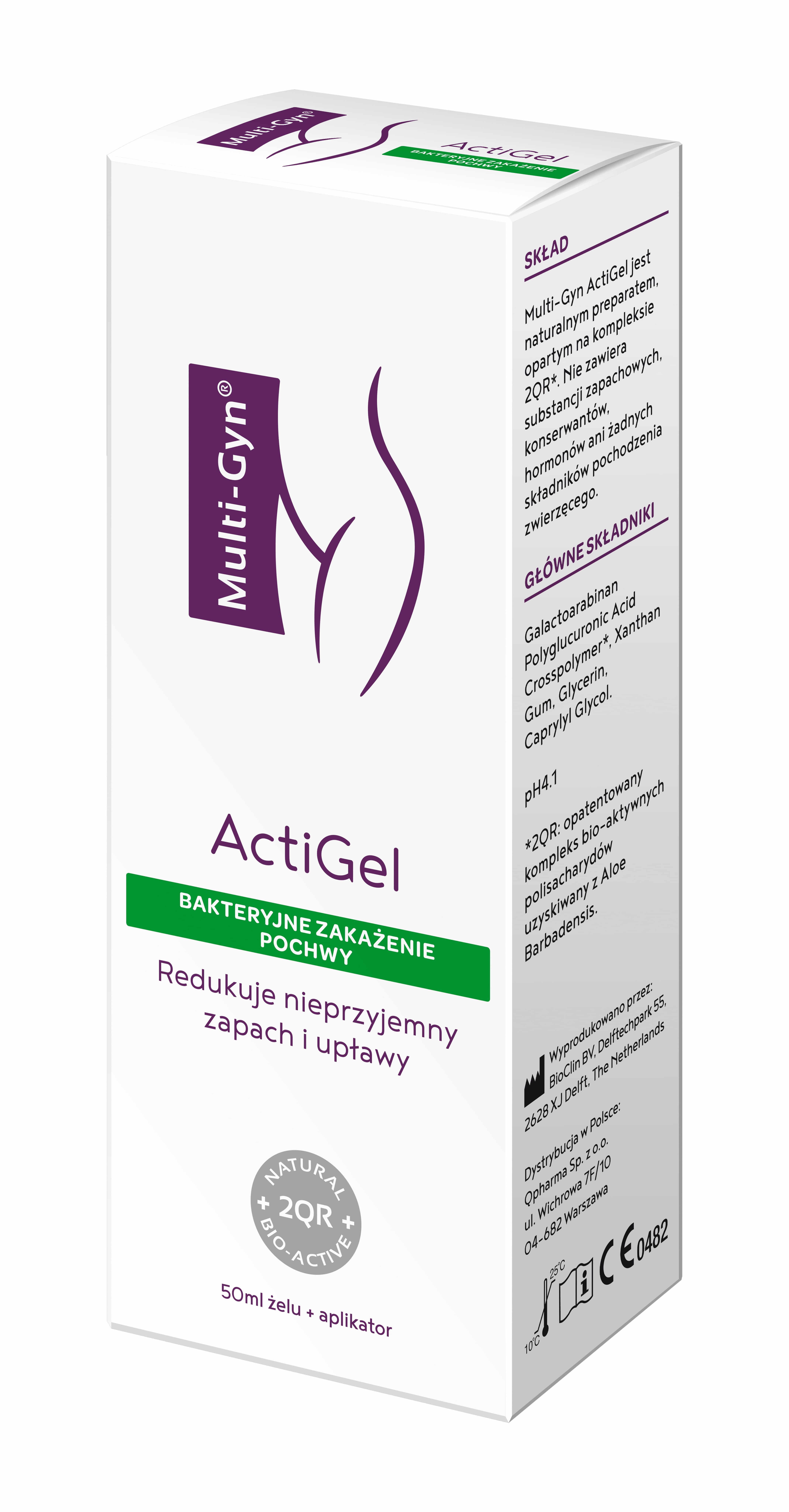 Multi-Gyn ActiGel, żel do zapobiegania i leczenia bateryjnego zakażenia pochwy, 50 ml