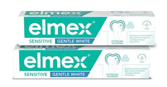 Elmex Sensitive Whitening, pasta do zębów delikatnie wybielająca, 2 x75 ml
