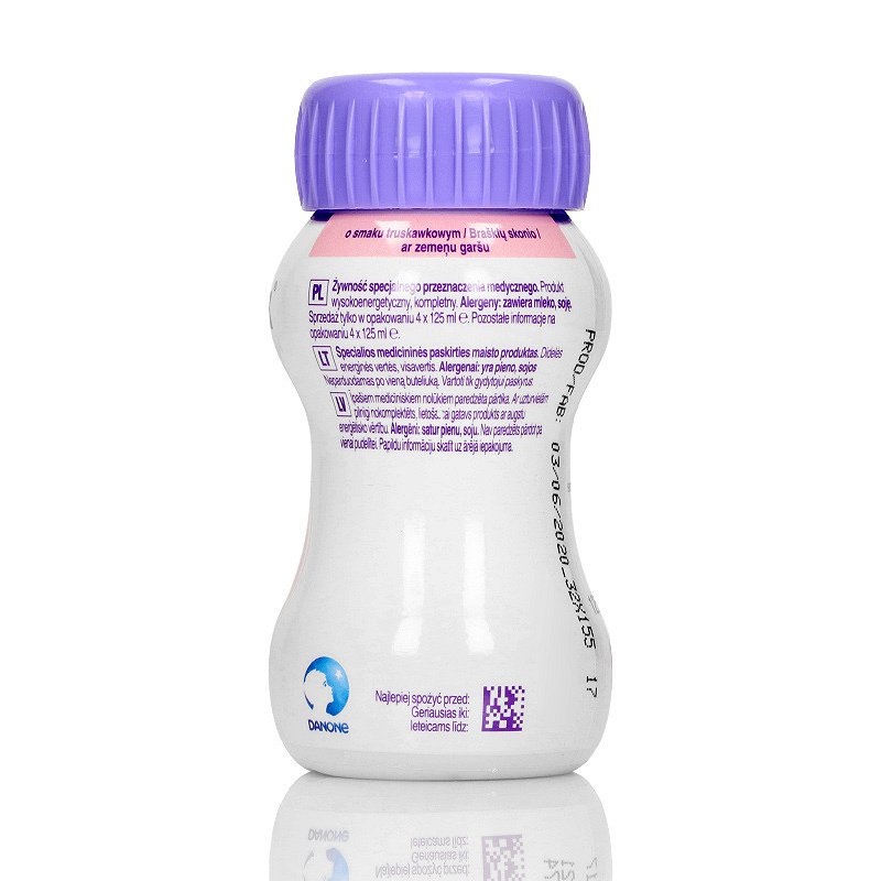 Nutridrink , o smaku truskawkowym, 4 x 125 ml