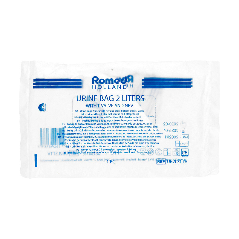 Worek na mocz z zaworem pojemność 2L, 1 szt.
