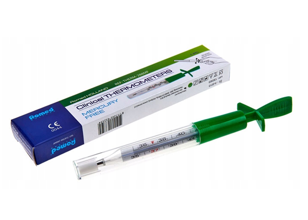 Termometr bezrtęciowy szklany ROMED, 1szt.