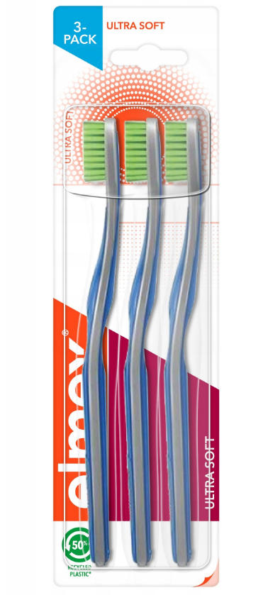 Elmex Trio, szczoteczka do zębów ultra miękka, 3 szt.