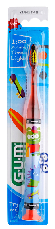 SUNSTAR GUM LLIGHT-UP, szczoteczka do zębów dla dzieci miękka, 1 szt.