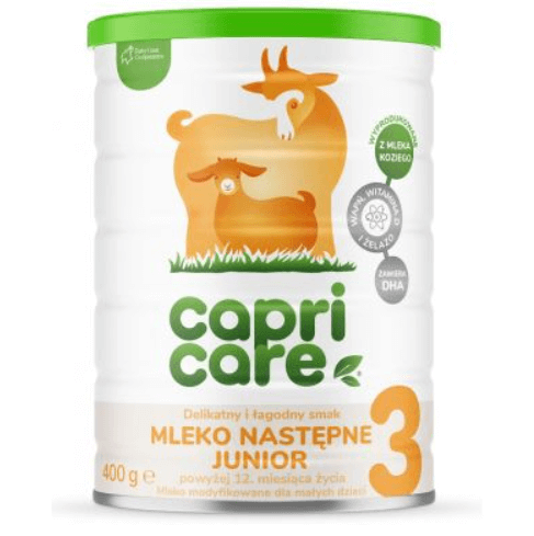 CAPRICARE 3 Mleko Następne Junior , oparte na mleku kozim powyżej 12 miesiąca życia, 400 g