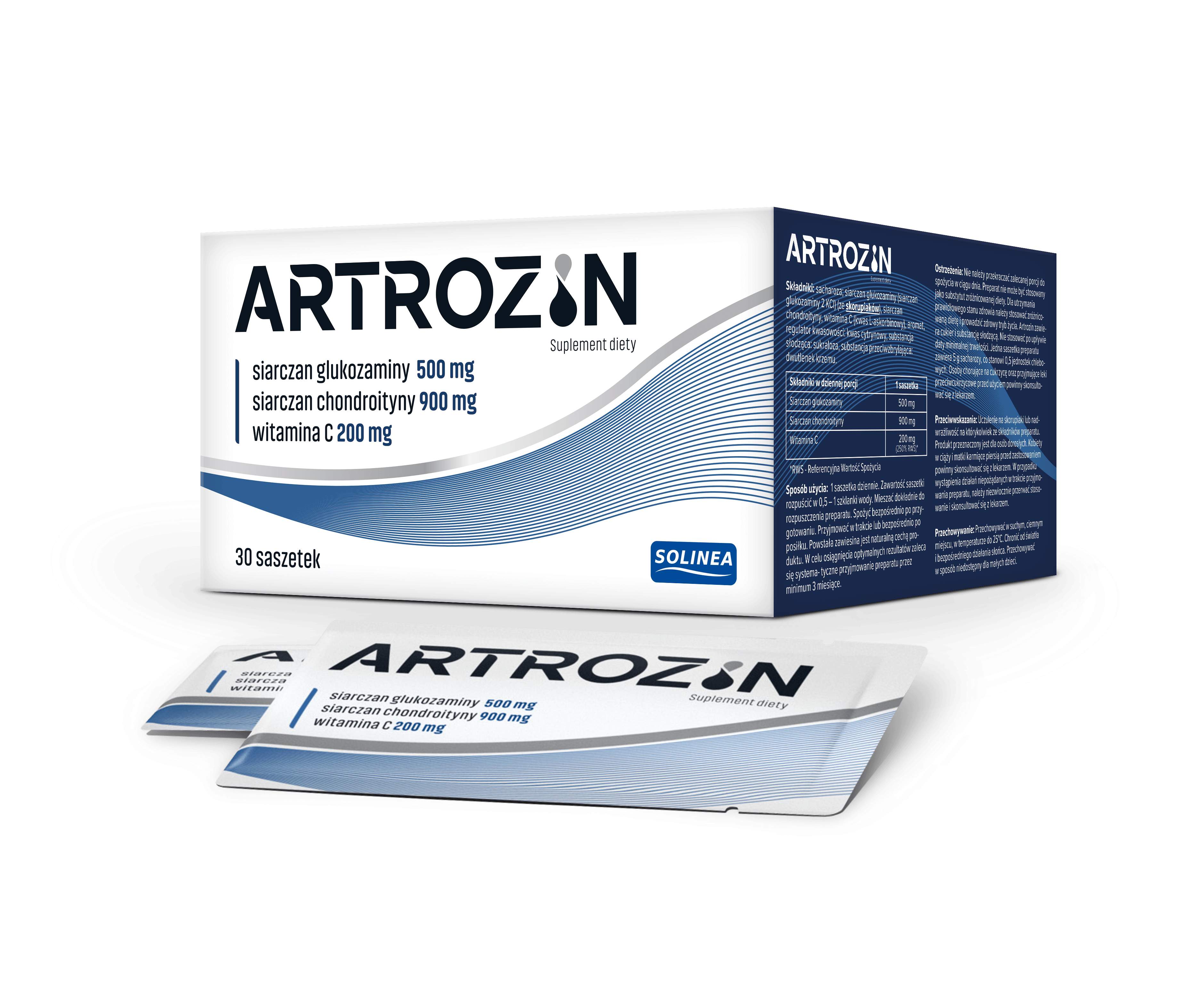 Artrozin, proszek w saszetkach ze skłądnikami wspierającymi zdrowie stawów, 30 szt.