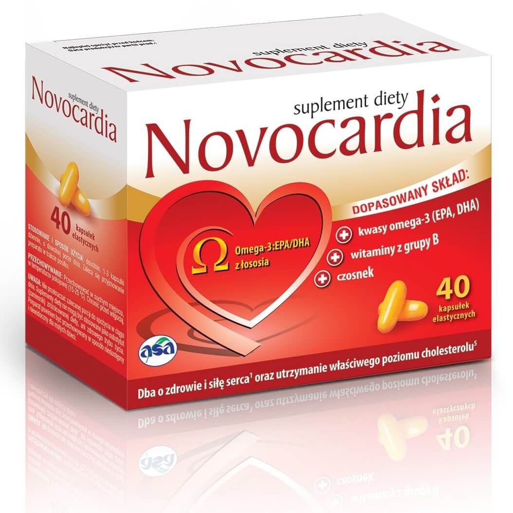 Novocardia, kapsułki ze składnikami wspomagającymi funkcjonowanie serca, 40 szt.