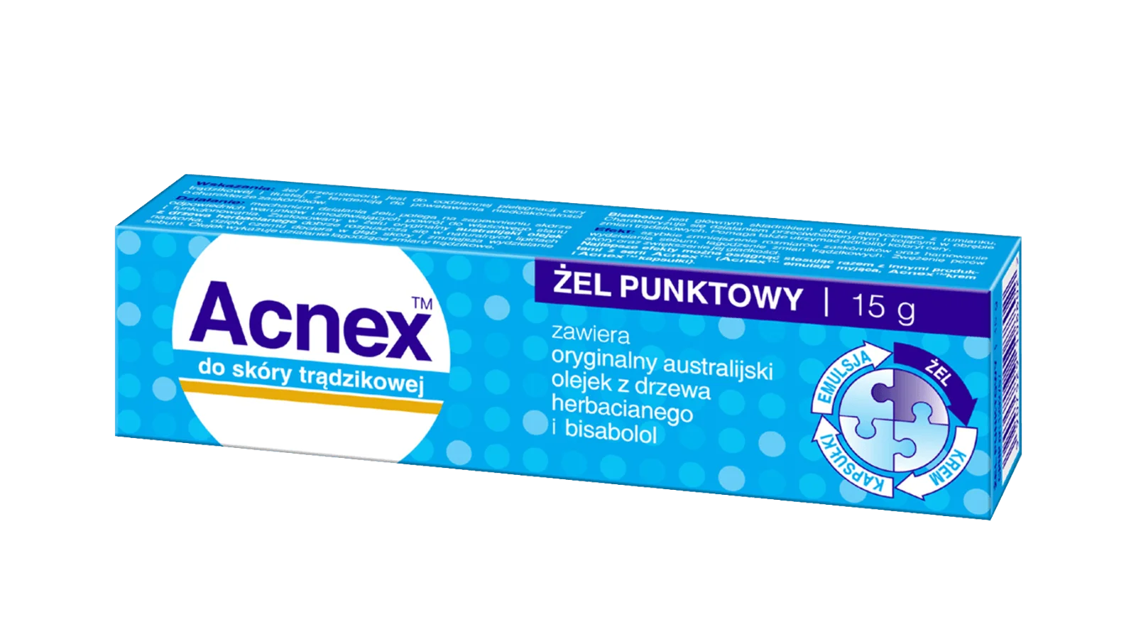 Acnex, żel punktowy na wypryski do cery trądzikowej, 15 g