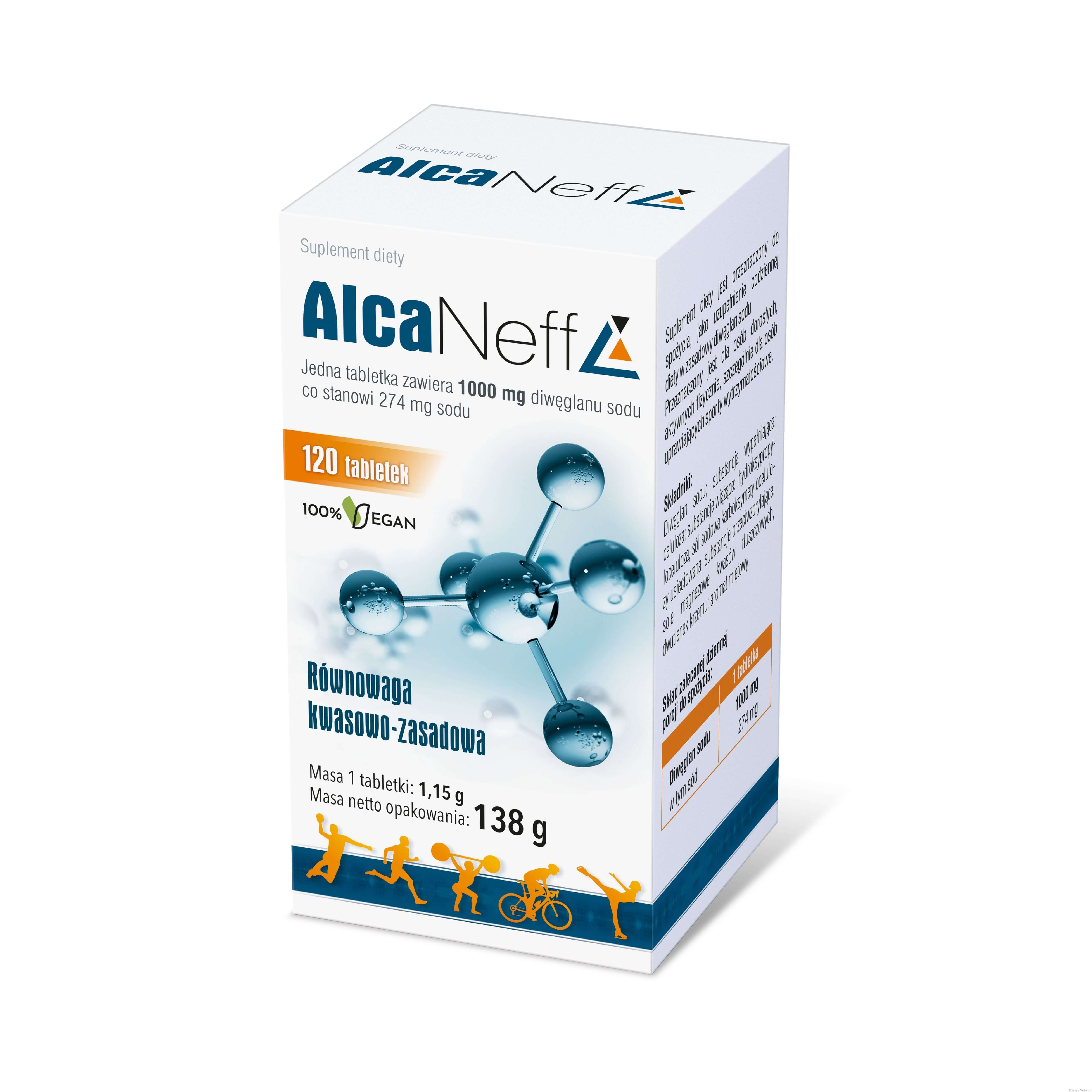 AlcaNeff , tabletki dla osób aktywnych fizycznie, 120 szt.