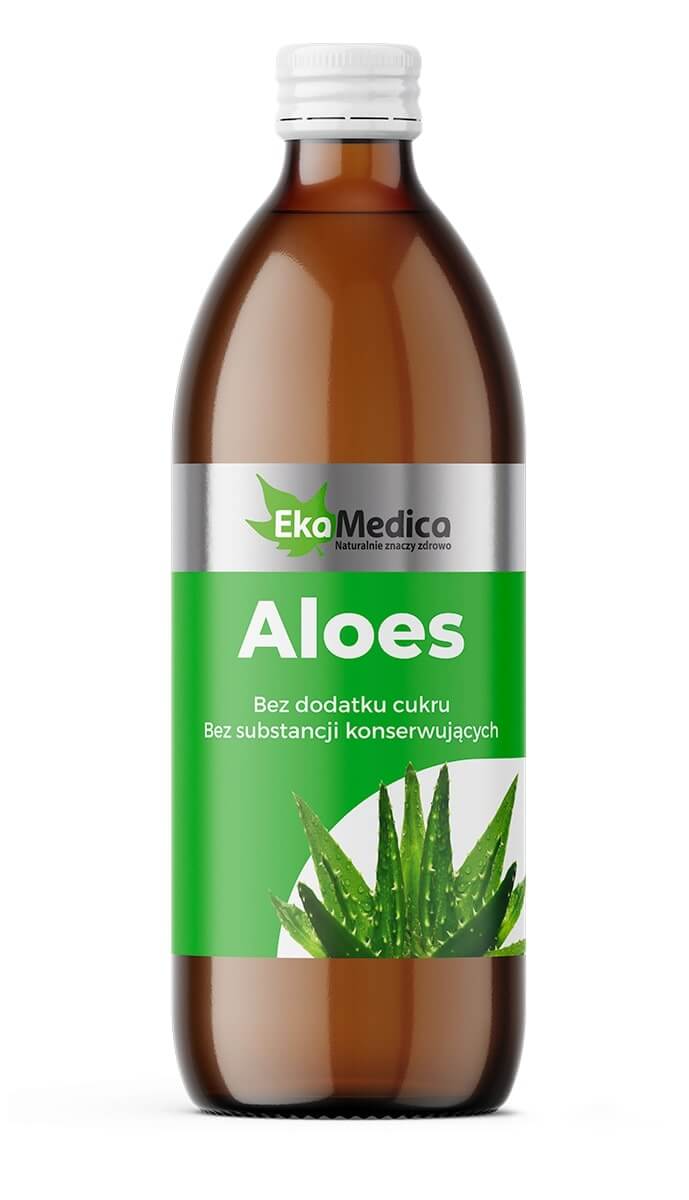 EkaMedica Aloes , płyn bez dodatku cukru i substancji konserwujących, 500 ml