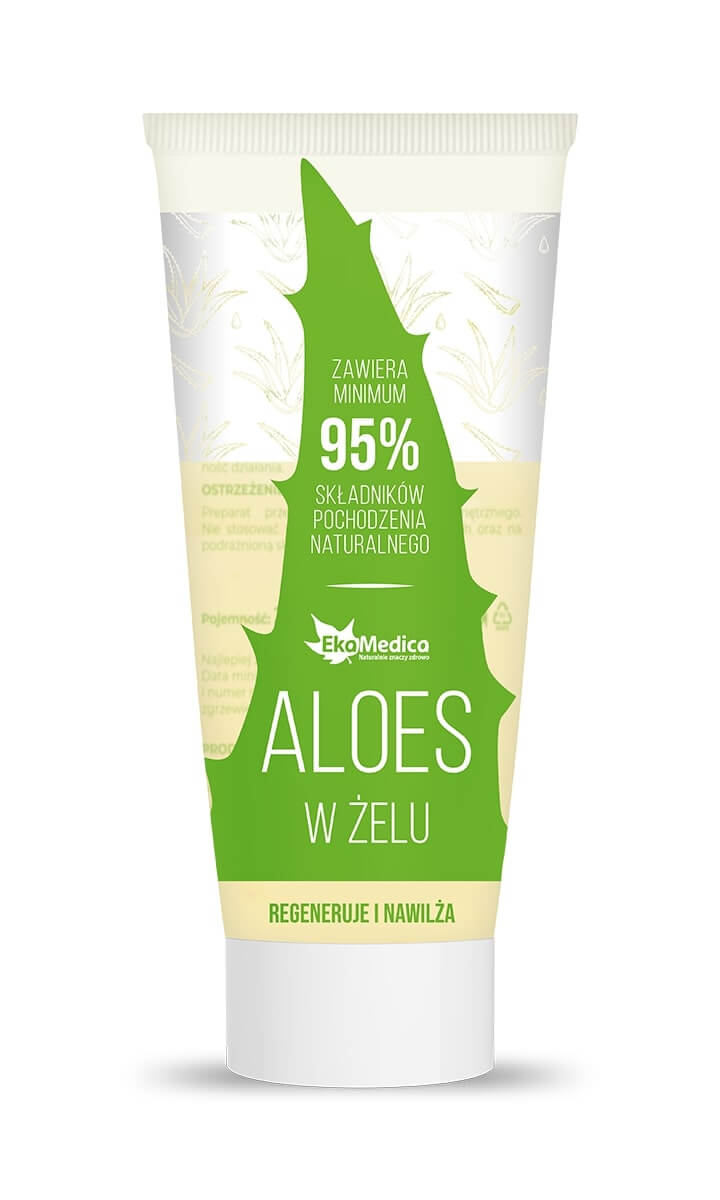 EkaMedica Aloes w żelu, o właściwościach regenerujących i nawilżających, 200 ml