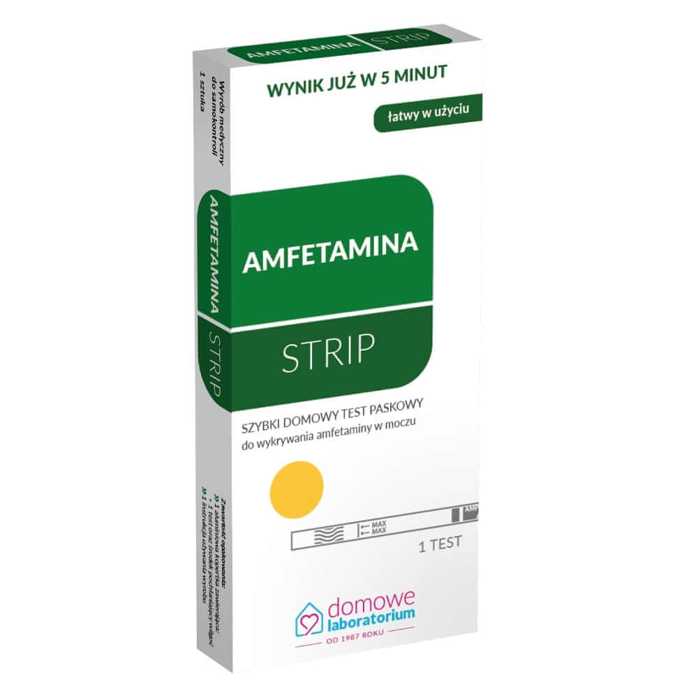 Test AMFETAMINA Strip , test paskowy do wykrywania narkotyków w moczu, 1 szt.