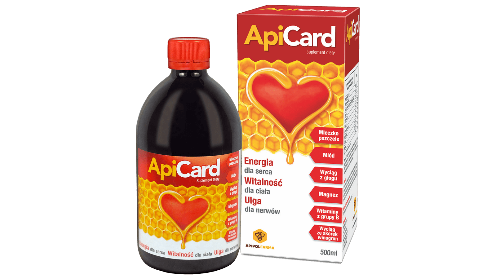 ApiCard, płyn doustny wzmacniący serce, 500 ml