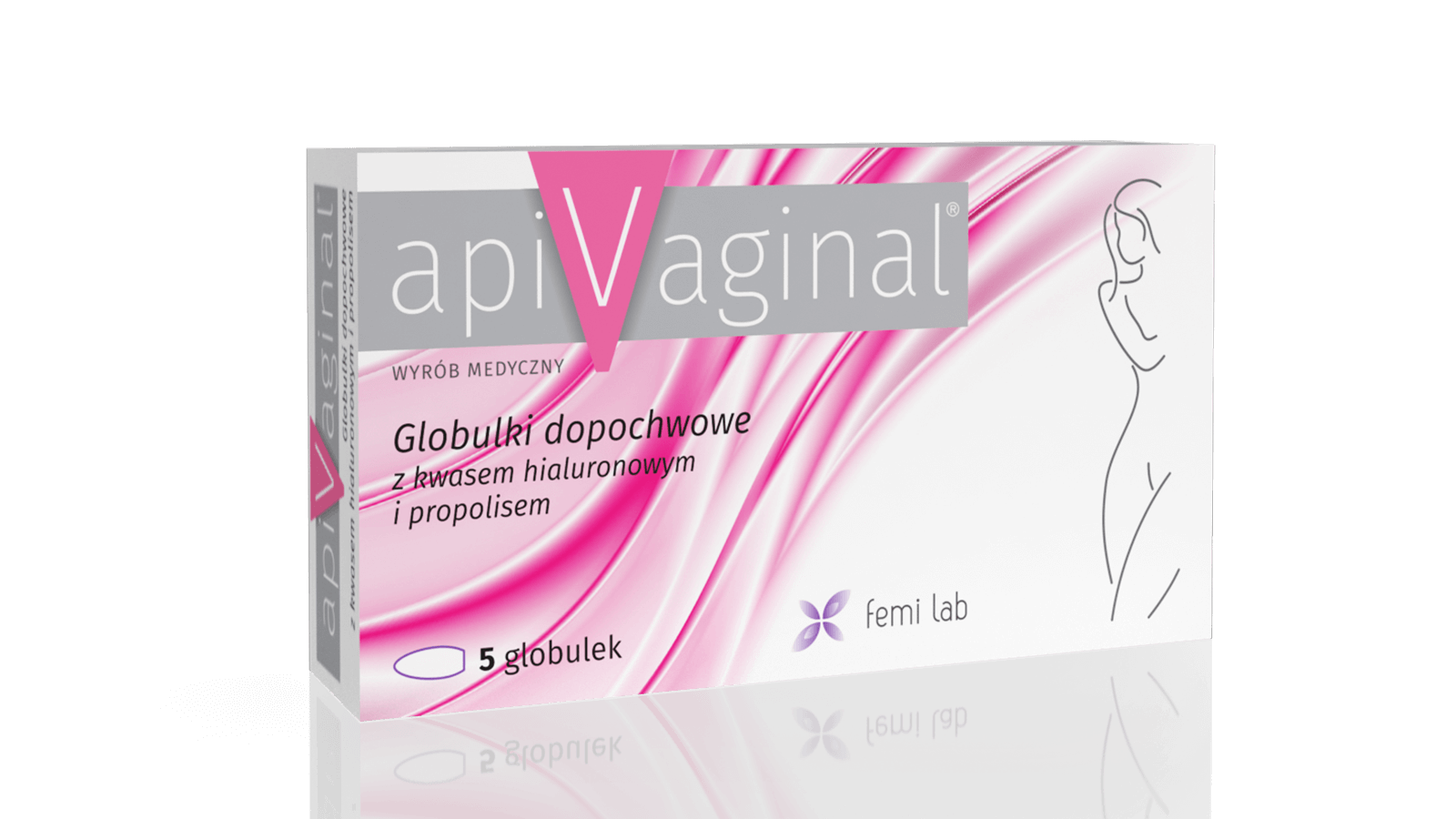 Apivaginal, globulki dopochwowe łagodzące dolegliwości warg sromowych i pochwy, 5 szt.
