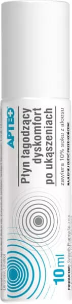 Płyn łagodzący dyskomfort po ukąszeniach APTEO , z sokiem z aloesu, 10 ml