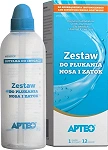Zestaw do płukania nosa i zatok APTEO, do irygacji w celu oczyszczania, udrażniania, butelka + 12 sasz.