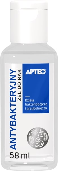 Antybakteryjny żel do rąk APTEO o działaniu bakteriobójczym i grzybobójczym, 58 ml